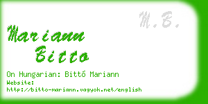 mariann bitto business card